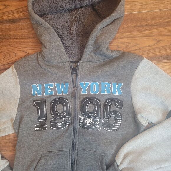 Original Deluxe Jacket Youth Medium Hooded Varsity Style School Winter - Picture 2 of 8